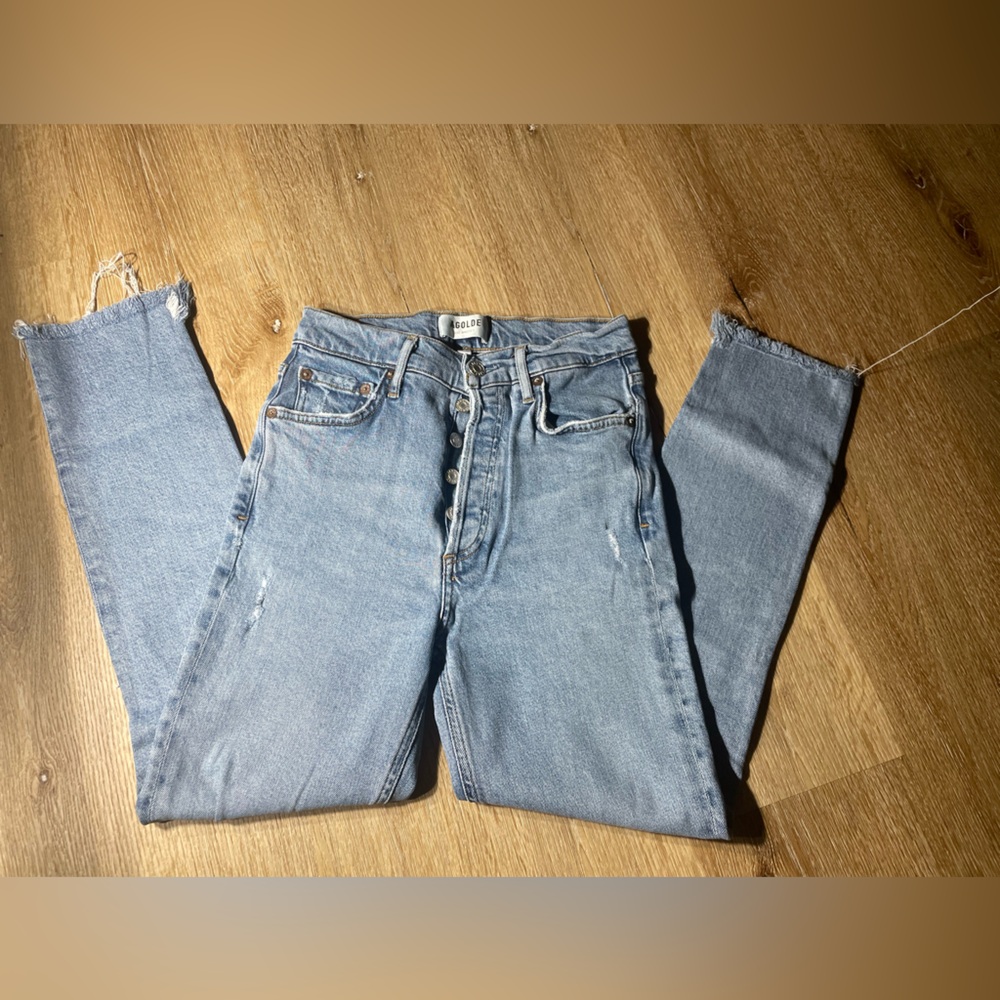 Agolde Light Blue Straight Leg Jeans